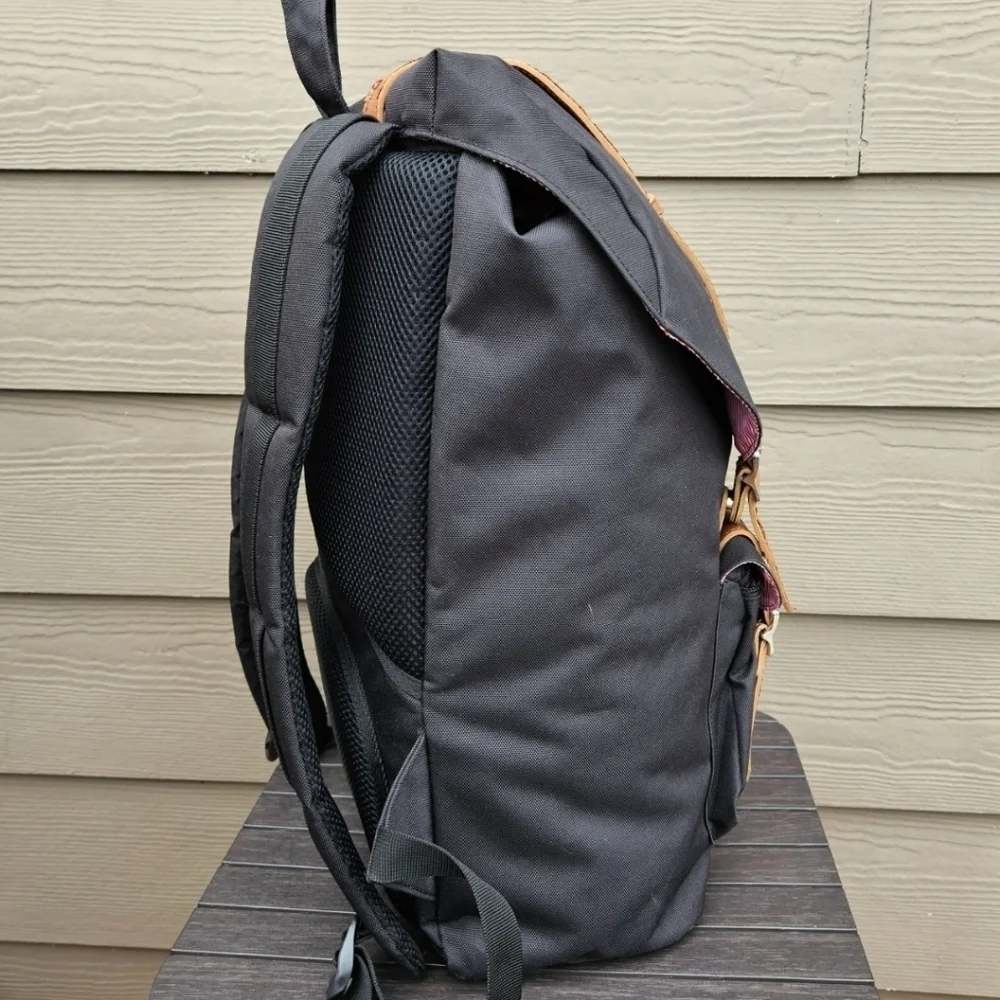 Herschel Little America Backpack Mid-Volume 21L Black Striped Laptop Bag Pack